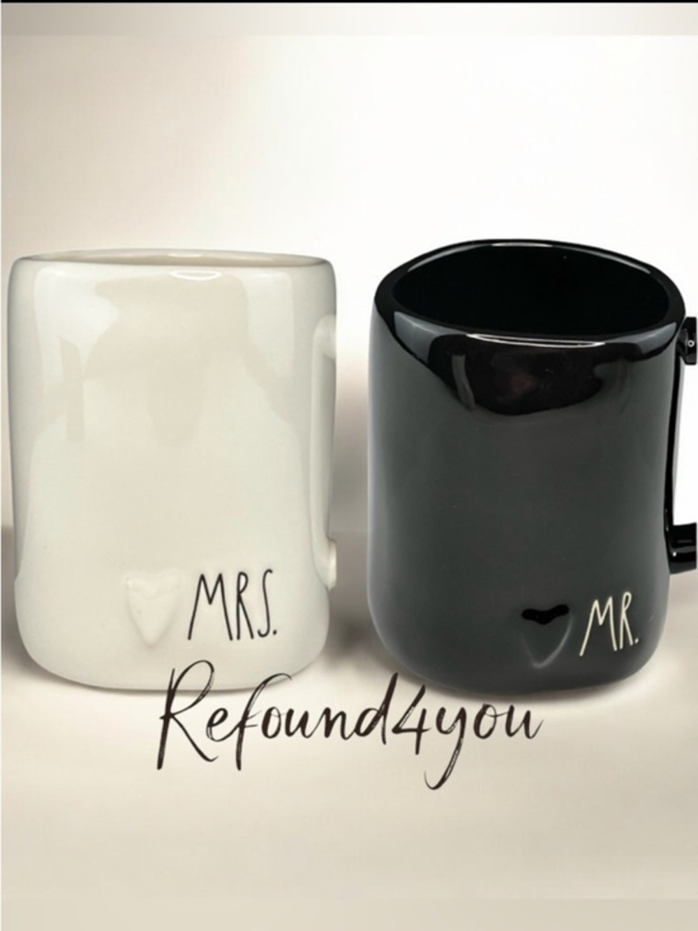 Rae Dunn - ‘Mr. & Mrs.’ Ceramic Mug Set. NWT